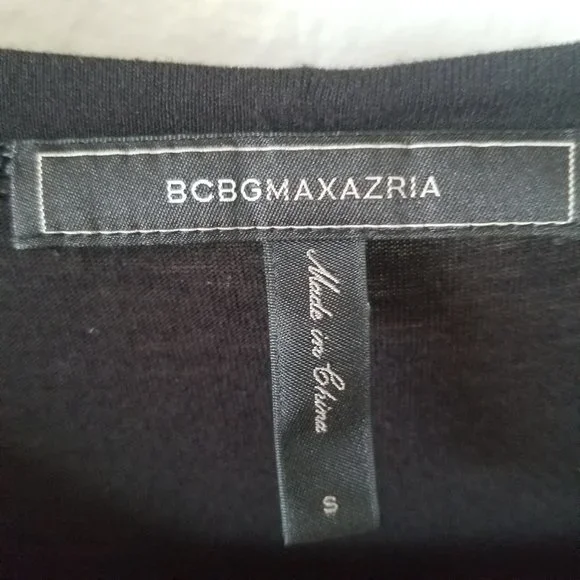 BCBGMaxazria Black Tee Shirt Dress Sz Small - Picture 2 of 5